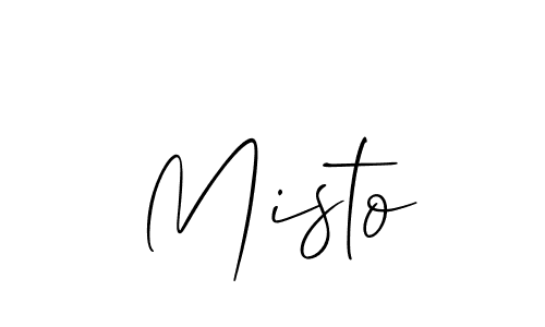 Design your own signature with our free online signature maker. With this signature software, you can create a handwritten (Allison_Script) signature for name Misto. Misto signature style 2 images and pictures png