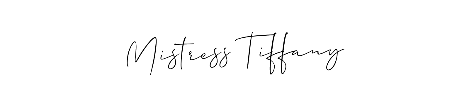 This is the best signature style for the Mistress Tiffany name. Also you like these signature font (Allison_Script). Mix name signature. Mistress Tiffany signature style 2 images and pictures png