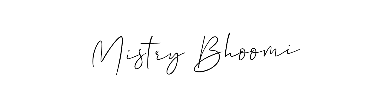 Mistry Bhoomi stylish signature style. Best Handwritten Sign (Allison_Script) for my name. Handwritten Signature Collection Ideas for my name Mistry Bhoomi. Mistry Bhoomi signature style 2 images and pictures png