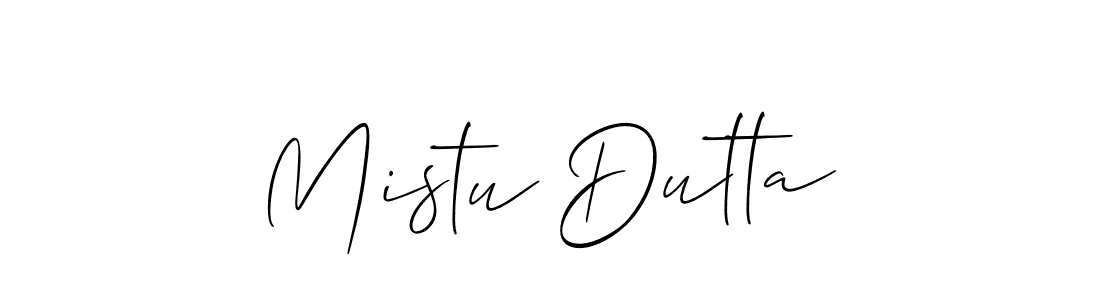 Design your own signature with our free online signature maker. With this signature software, you can create a handwritten (Allison_Script) signature for name Mistu Dutta. Mistu Dutta signature style 2 images and pictures png