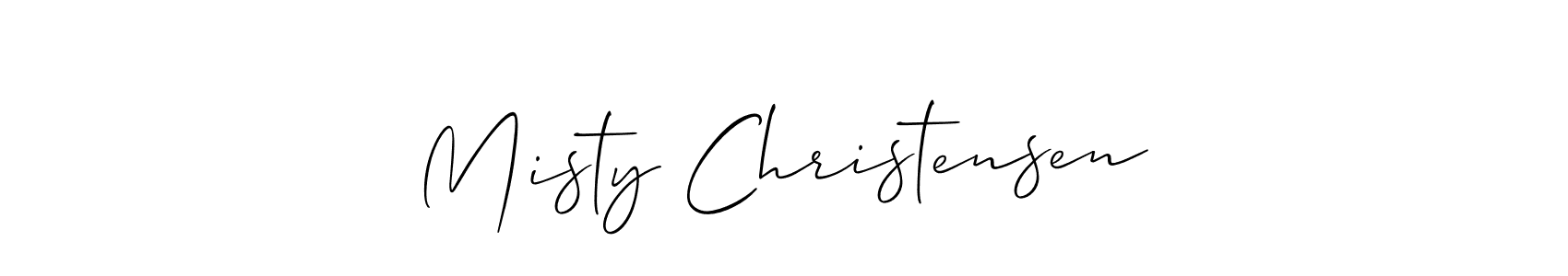 Misty Christensen stylish signature style. Best Handwritten Sign (Allison_Script) for my name. Handwritten Signature Collection Ideas for my name Misty Christensen. Misty Christensen signature style 2 images and pictures png