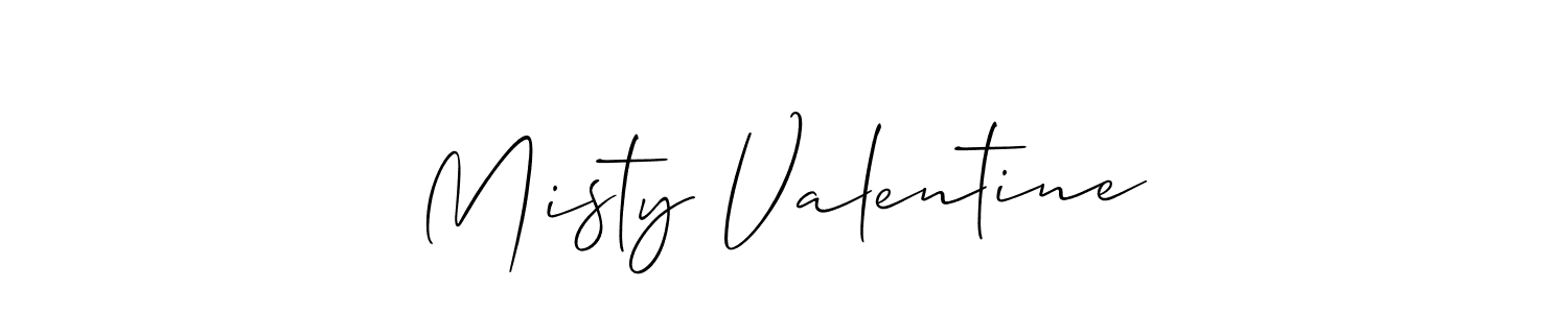 Design your own signature with our free online signature maker. With this signature software, you can create a handwritten (Allison_Script) signature for name Misty Valentine. Misty Valentine signature style 2 images and pictures png
