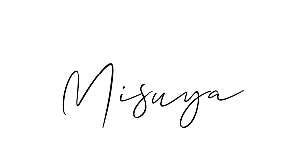 Create a beautiful signature design for name Misuya. With this signature (Allison_Script) fonts, you can make a handwritten signature for free. Misuya signature style 2 images and pictures png