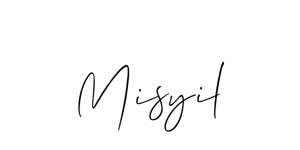 Also we have Misyil name is the best signature style. Create professional handwritten signature collection using Allison_Script autograph style. Misyil signature style 2 images and pictures png