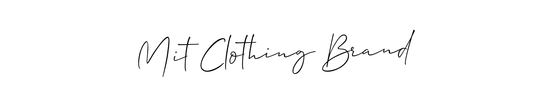 Also we have Mit Clothing Brand name is the best signature style. Create professional handwritten signature collection using Allison_Script autograph style. Mit Clothing Brand signature style 2 images and pictures png