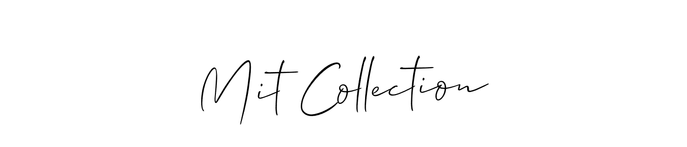 How to make Mit Collection name signature. Use Allison_Script style for creating short signs online. This is the latest handwritten sign. Mit Collection signature style 2 images and pictures png