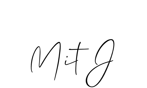 Also You can easily find your signature by using the search form. We will create Mit J name handwritten signature images for you free of cost using Allison_Script sign style. Mit J signature style 2 images and pictures png