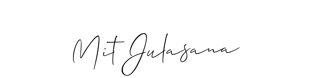 This is the best signature style for the Mit Julasana name. Also you like these signature font (Allison_Script). Mix name signature. Mit Julasana signature style 2 images and pictures png