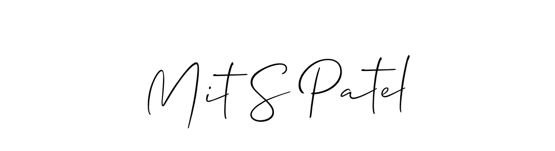 It looks lik you need a new signature style for name Mit S Patel. Design unique handwritten (Allison_Script) signature with our free signature maker in just a few clicks. Mit S Patel signature style 2 images and pictures png