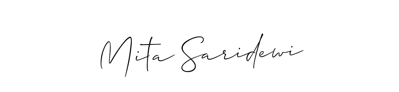 Mita Saridewi stylish signature style. Best Handwritten Sign (Allison_Script) for my name. Handwritten Signature Collection Ideas for my name Mita Saridewi. Mita Saridewi signature style 2 images and pictures png