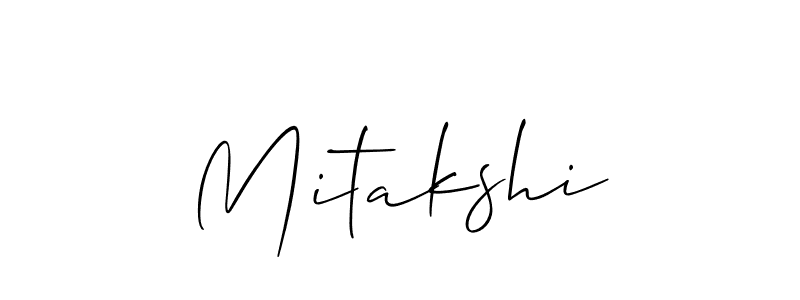 How to make Mitakshi signature? Allison_Script is a professional autograph style. Create handwritten signature for Mitakshi name. Mitakshi signature style 2 images and pictures png