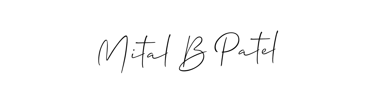 Also we have Mital B Patel name is the best signature style. Create professional handwritten signature collection using Allison_Script autograph style. Mital B Patel signature style 2 images and pictures png