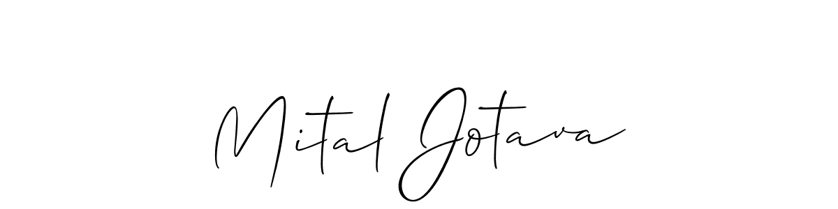 How to make Mital Jotava signature? Allison_Script is a professional autograph style. Create handwritten signature for Mital Jotava name. Mital Jotava signature style 2 images and pictures png