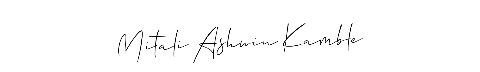 It looks lik you need a new signature style for name Mitali Ashwin Kamble. Design unique handwritten (Allison_Script) signature with our free signature maker in just a few clicks. Mitali Ashwin Kamble signature style 2 images and pictures png