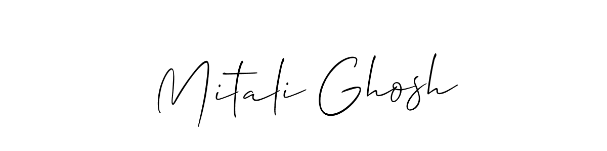 You should practise on your own different ways (Allison_Script) to write your name (Mitali Ghosh) in signature. don't let someone else do it for you. Mitali Ghosh signature style 2 images and pictures png
