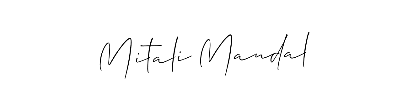 Design your own signature with our free online signature maker. With this signature software, you can create a handwritten (Allison_Script) signature for name Mitali Mandal. Mitali Mandal signature style 2 images and pictures png