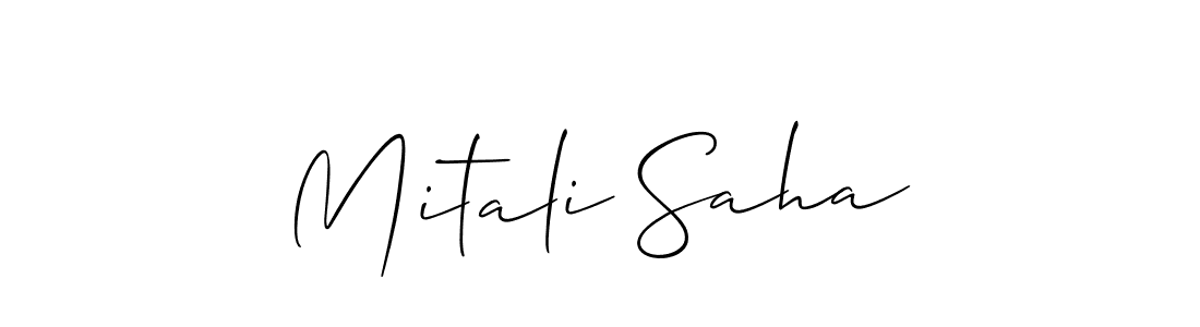 Allison_Script is a professional signature style that is perfect for those who want to add a touch of class to their signature. It is also a great choice for those who want to make their signature more unique. Get Mitali Saha name to fancy signature for free. Mitali Saha signature style 2 images and pictures png