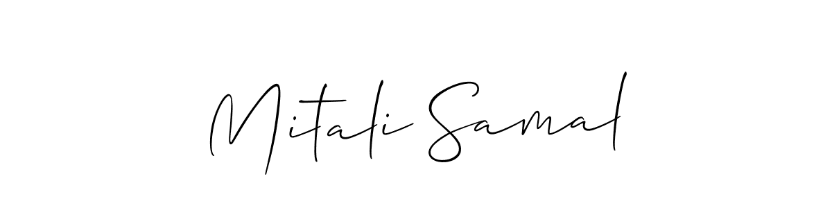 Allison_Script is a professional signature style that is perfect for those who want to add a touch of class to their signature. It is also a great choice for those who want to make their signature more unique. Get Mitali Samal name to fancy signature for free. Mitali Samal signature style 2 images and pictures png