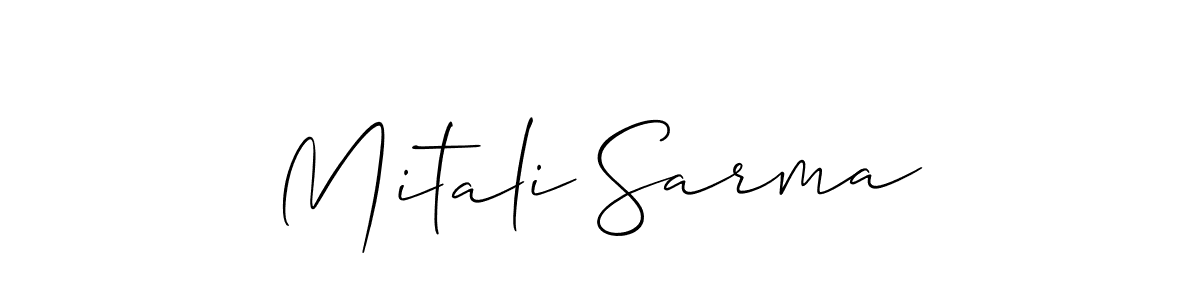 Create a beautiful signature design for name Mitali Sarma. With this signature (Allison_Script) fonts, you can make a handwritten signature for free. Mitali Sarma signature style 2 images and pictures png