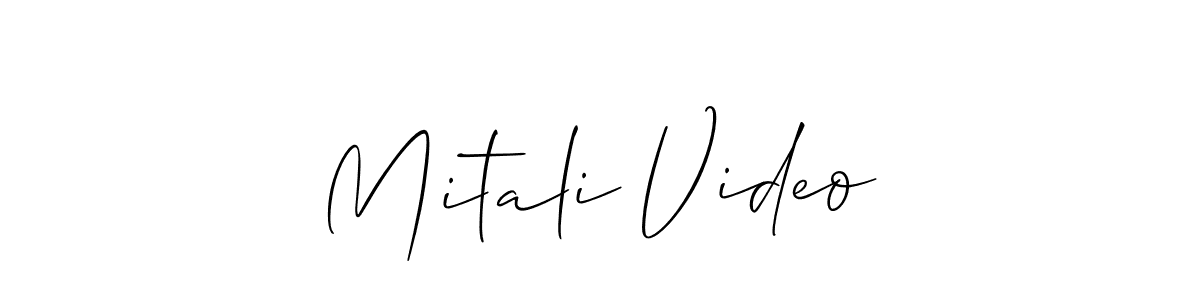 Once you've used our free online signature maker to create your best signature Allison_Script style, it's time to enjoy all of the benefits that Mitali Video name signing documents. Mitali Video signature style 2 images and pictures png