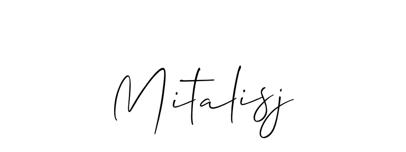 if you are searching for the best signature style for your name Mitalisj. so please give up your signature search. here we have designed multiple signature styles  using Allison_Script. Mitalisj signature style 2 images and pictures png