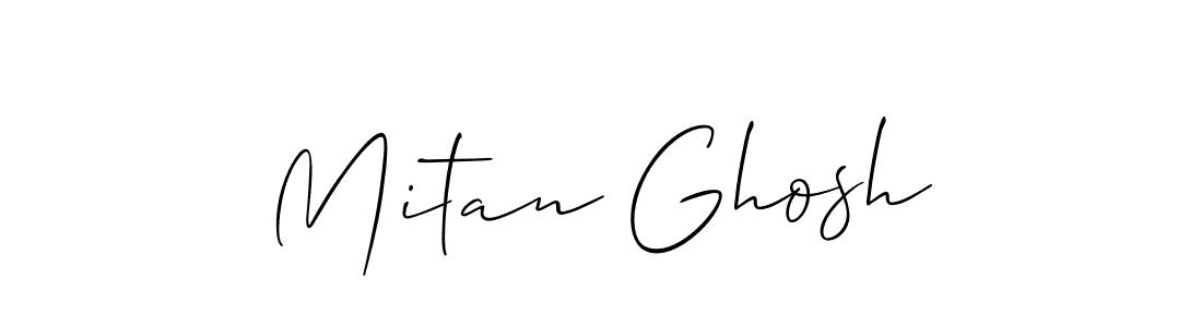 Create a beautiful signature design for name Mitan Ghosh. With this signature (Allison_Script) fonts, you can make a handwritten signature for free. Mitan Ghosh signature style 2 images and pictures png