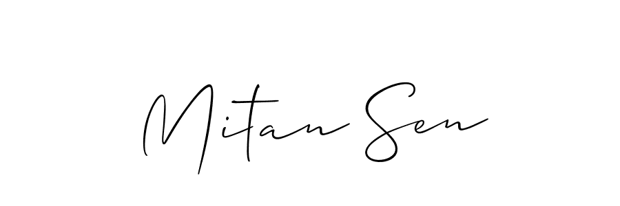 It looks lik you need a new signature style for name Mitan Sen. Design unique handwritten (Allison_Script) signature with our free signature maker in just a few clicks. Mitan Sen signature style 2 images and pictures png