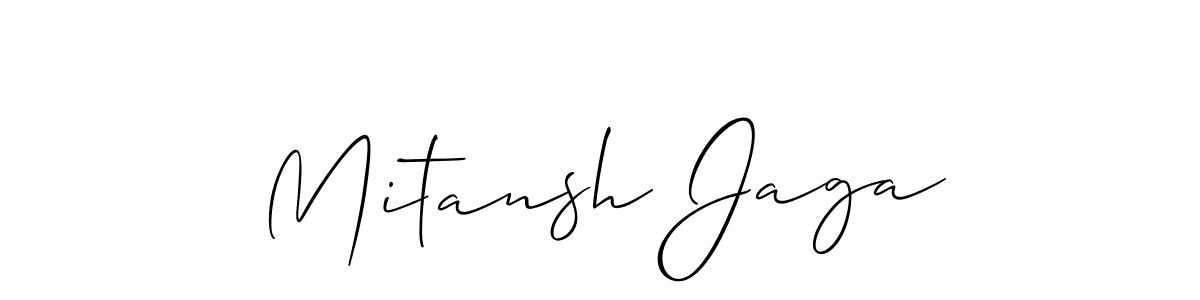 Also we have Mitansh Jaga name is the best signature style. Create professional handwritten signature collection using Allison_Script autograph style. Mitansh Jaga signature style 2 images and pictures png