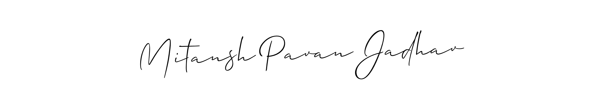 It looks lik you need a new signature style for name Mitansh Pavan Jadhav. Design unique handwritten (Allison_Script) signature with our free signature maker in just a few clicks. Mitansh Pavan Jadhav signature style 2 images and pictures png