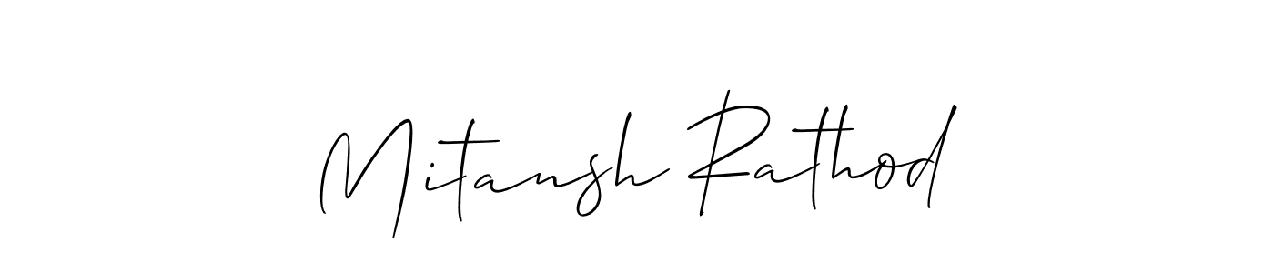 Also we have Mitansh Rathod name is the best signature style. Create professional handwritten signature collection using Allison_Script autograph style. Mitansh Rathod signature style 2 images and pictures png