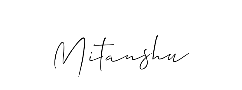 Allison_Script is a professional signature style that is perfect for those who want to add a touch of class to their signature. It is also a great choice for those who want to make their signature more unique. Get Mitanshu name to fancy signature for free. Mitanshu signature style 2 images and pictures png