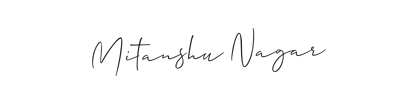 How to Draw Mitanshu Nagar signature style? Allison_Script is a latest design signature styles for name Mitanshu Nagar. Mitanshu Nagar signature style 2 images and pictures png