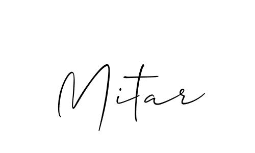Mitar stylish signature style. Best Handwritten Sign (Allison_Script) for my name. Handwritten Signature Collection Ideas for my name Mitar. Mitar signature style 2 images and pictures png