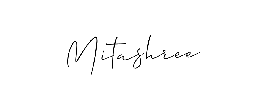 Use a signature maker to create a handwritten signature online. With this signature software, you can design (Allison_Script) your own signature for name Mitashree. Mitashree signature style 2 images and pictures png