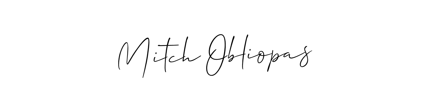 Also You can easily find your signature by using the search form. We will create Mitch Obliopas name handwritten signature images for you free of cost using Allison_Script sign style. Mitch Obliopas signature style 2 images and pictures png