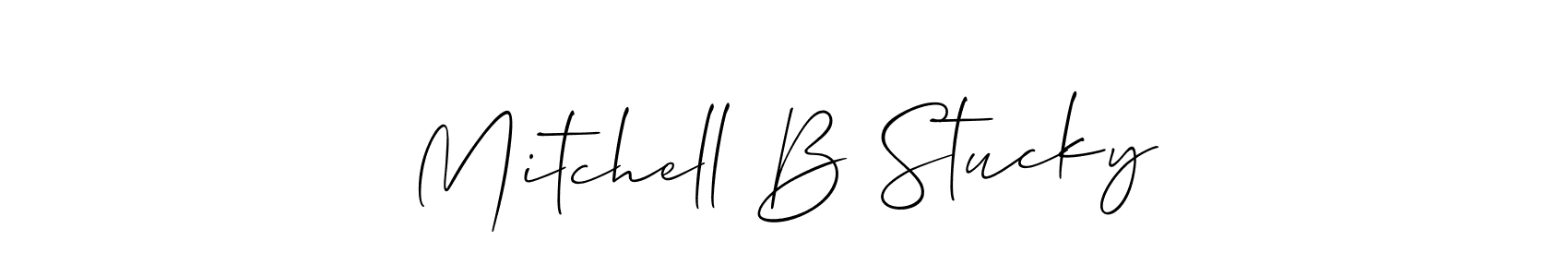 Make a beautiful signature design for name Mitchell B Stucky. Use this online signature maker to create a handwritten signature for free. Mitchell B Stucky signature style 2 images and pictures png