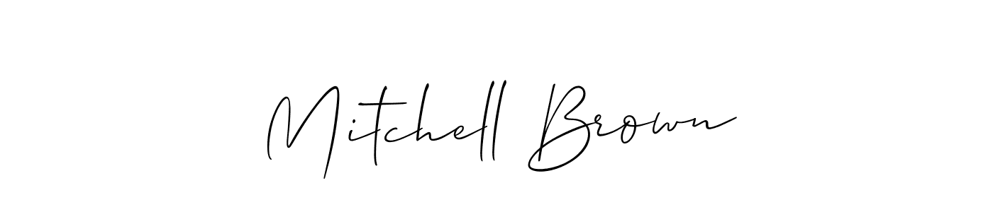 Mitchell Brown stylish signature style. Best Handwritten Sign (Allison_Script) for my name. Handwritten Signature Collection Ideas for my name Mitchell Brown. Mitchell Brown signature style 2 images and pictures png