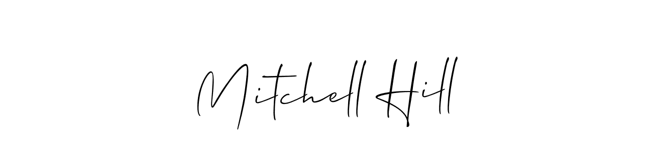 It looks lik you need a new signature style for name Mitchell Hill. Design unique handwritten (Allison_Script) signature with our free signature maker in just a few clicks. Mitchell Hill signature style 2 images and pictures png