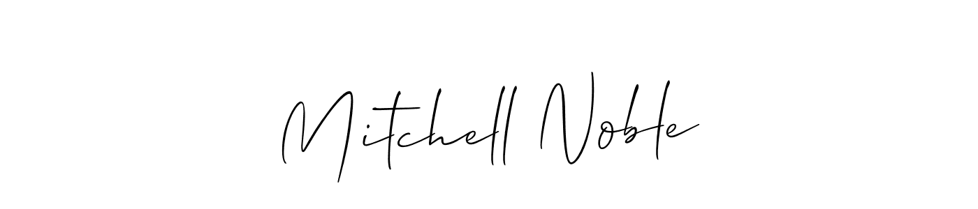 Mitchell Noble stylish signature style. Best Handwritten Sign (Allison_Script) for my name. Handwritten Signature Collection Ideas for my name Mitchell Noble. Mitchell Noble signature style 2 images and pictures png