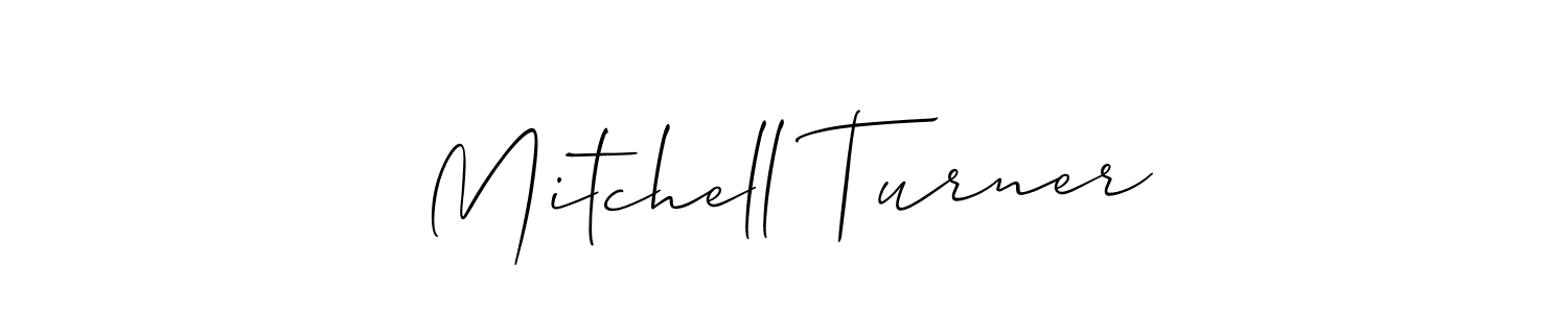 Create a beautiful signature design for name Mitchell Turner. With this signature (Allison_Script) fonts, you can make a handwritten signature for free. Mitchell Turner signature style 2 images and pictures png