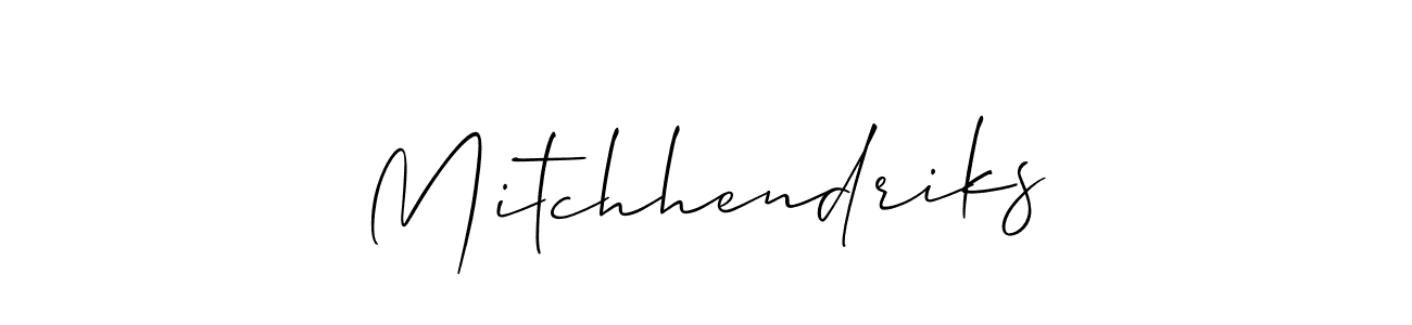 How to make Mitchhendriks signature? Allison_Script is a professional autograph style. Create handwritten signature for Mitchhendriks name. Mitchhendriks signature style 2 images and pictures png