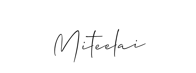 if you are searching for the best signature style for your name Miteelai. so please give up your signature search. here we have designed multiple signature styles  using Allison_Script. Miteelai signature style 2 images and pictures png