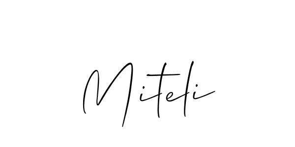 You can use this online signature creator to create a handwritten signature for the name Miteli. This is the best online autograph maker. Miteli signature style 2 images and pictures png