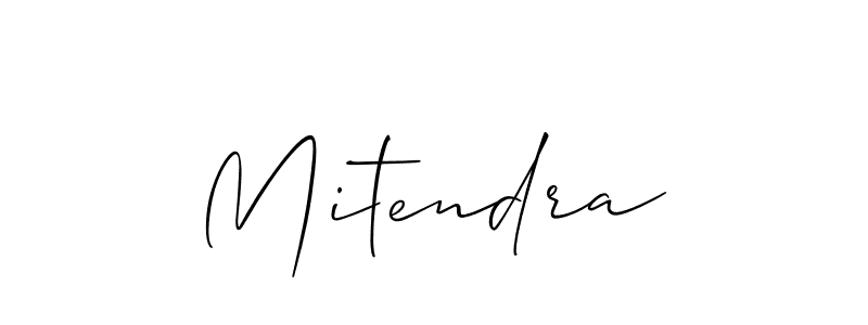 Create a beautiful signature design for name Mitendra. With this signature (Allison_Script) fonts, you can make a handwritten signature for free. Mitendra signature style 2 images and pictures png