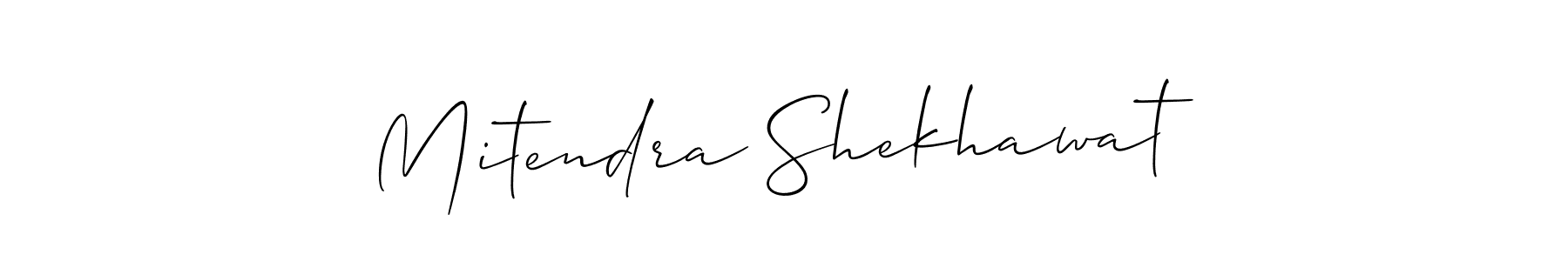 Design your own signature with our free online signature maker. With this signature software, you can create a handwritten (Allison_Script) signature for name Mitendra Shekhawat. Mitendra Shekhawat signature style 2 images and pictures png