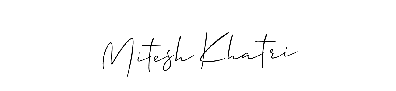 Use a signature maker to create a handwritten signature online. With this signature software, you can design (Allison_Script) your own signature for name Mitesh Khatri. Mitesh Khatri signature style 2 images and pictures png