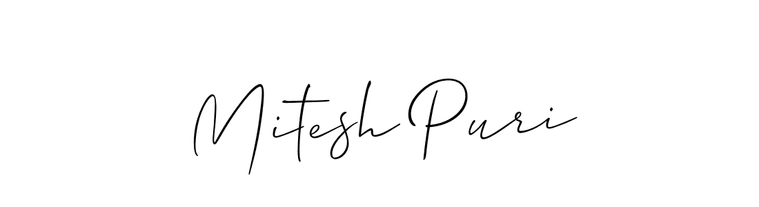 Best and Professional Signature Style for Mitesh Puri. Allison_Script Best Signature Style Collection. Mitesh Puri signature style 2 images and pictures png