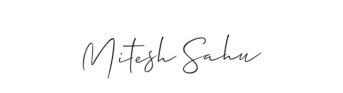 Also You can easily find your signature by using the search form. We will create Mitesh Sahu name handwritten signature images for you free of cost using Allison_Script sign style. Mitesh Sahu signature style 2 images and pictures png