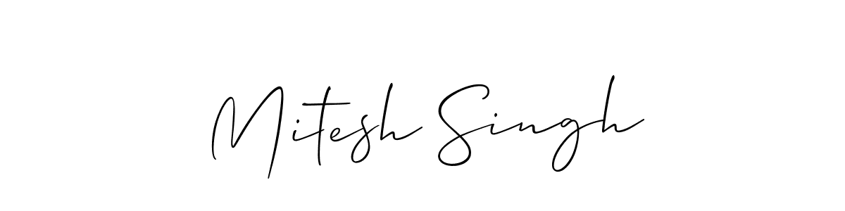 How to make Mitesh Singh signature? Allison_Script is a professional autograph style. Create handwritten signature for Mitesh Singh name. Mitesh Singh signature style 2 images and pictures png