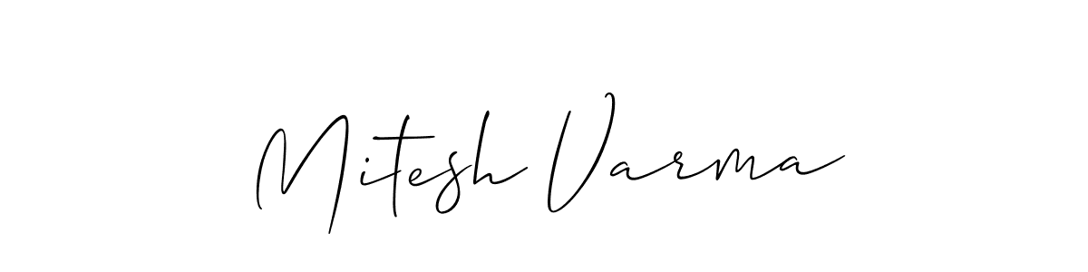 Mitesh Varma stylish signature style. Best Handwritten Sign (Allison_Script) for my name. Handwritten Signature Collection Ideas for my name Mitesh Varma. Mitesh Varma signature style 2 images and pictures png